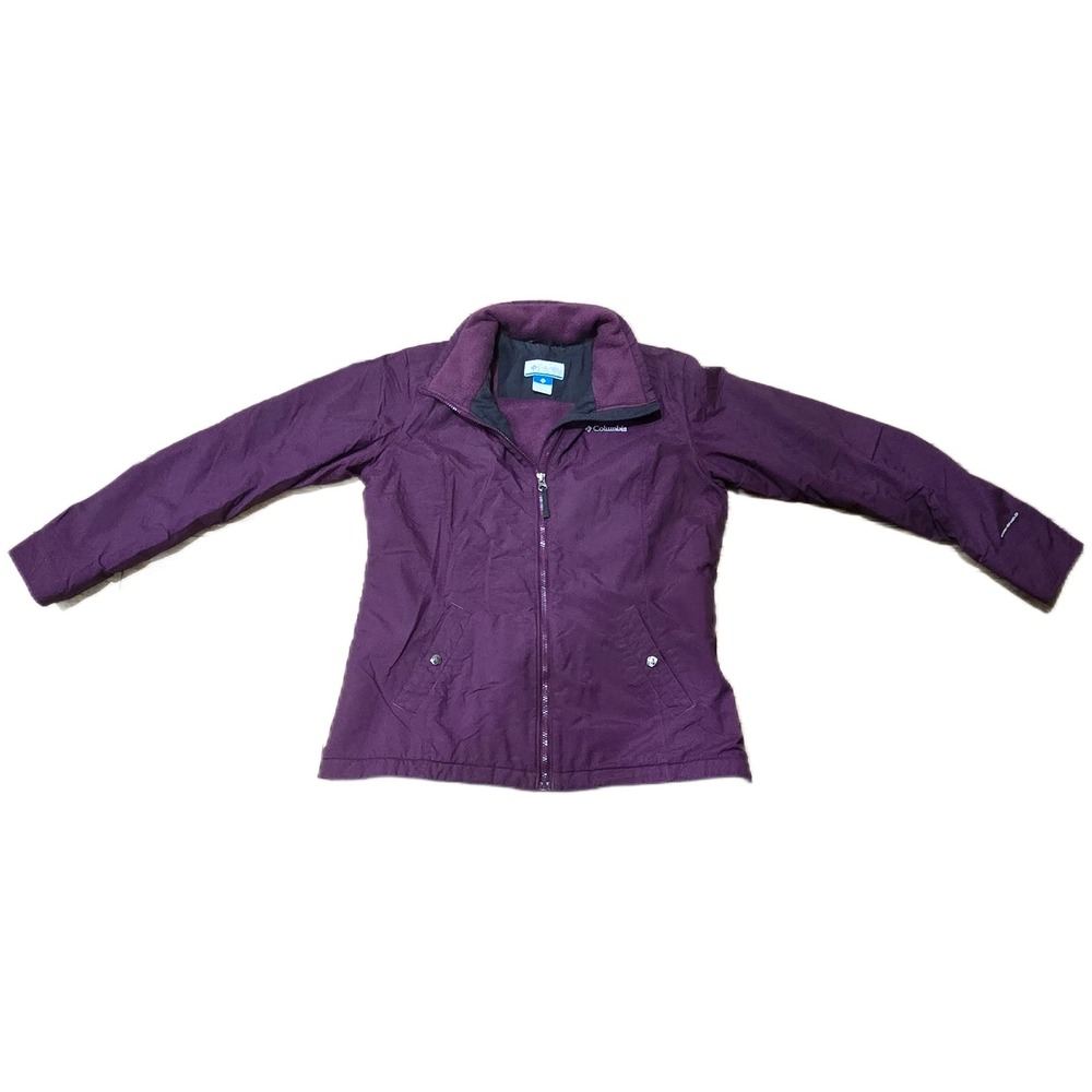 Columbia‎ Omni-Shield Jacket Womens Size L Purple Fleece Lined Full Zip Outdoor
